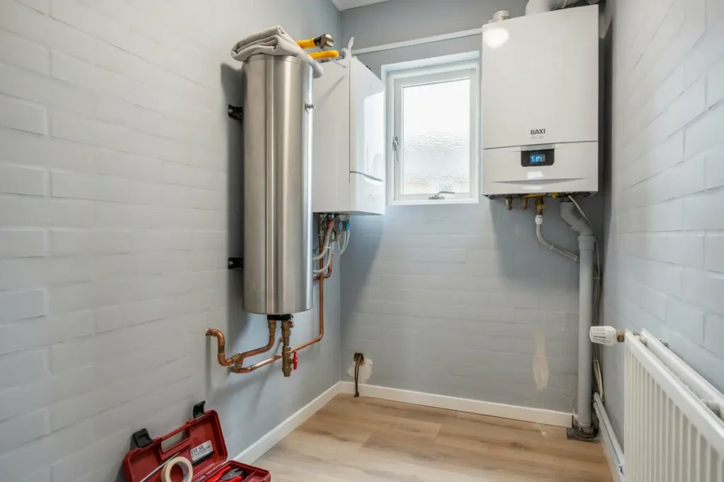 byte av varmvattenberedare och injustering av tappvattensystem i skarpn ck bagarmossen